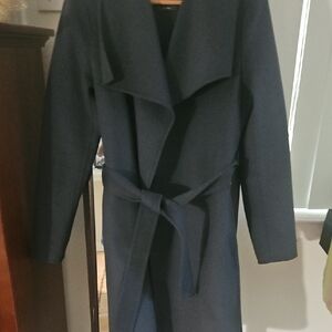 T Tahari Dark Blue Trench Coat